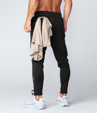 Born Tough Momentum Heat Sealed Zip Pockets Cargo Jogger Pants For Men Black