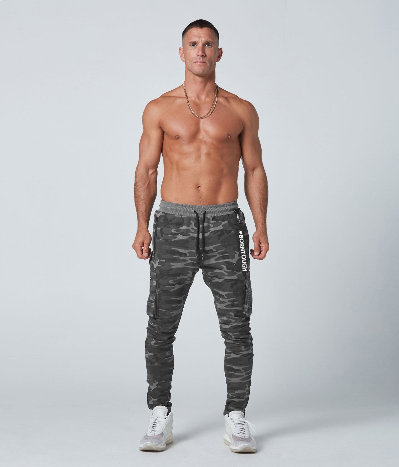 Born Tough Slim Fit Running Cargo Jogger Pants For Men Grey Camo - Elite  Sports – Elite Sports