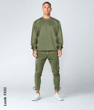 Born Tough Momentum Leg Gusset Cargo Jogger Pants For Men Military Green