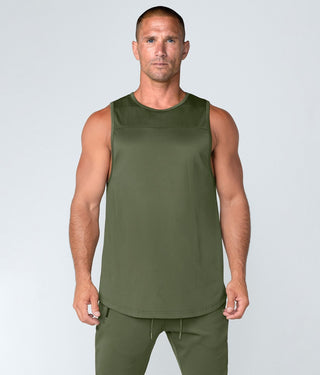 Born Tough Momentum Highly Breathable Tank Top For Men Military Green