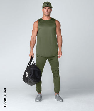 Born Tough Momentum Reflective Design Tank Top For Men Military Green