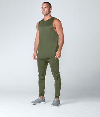 Born Tough Momentum Moisture-Wicking Tank Top For Men Military Green