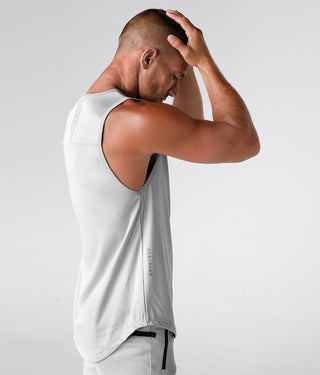 Born Tough Momentum Extended Back Hem Tank Top For Men Steel Gray