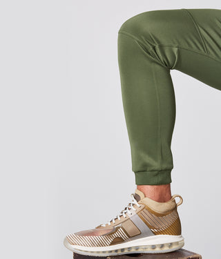 Born Tough Momentum Fitted Signature Athletic Jogger Pants For Men Military Green
