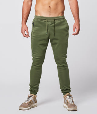 Born Tough Momentum Fitted Signature Athletic Jogger Pants For Men Military Green