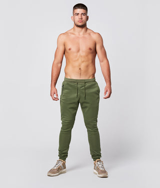 Born Tough Momentum Fitted Signature Bodybuilding Jogger Pants For Men Military Green