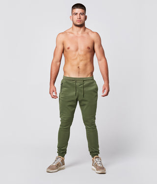 Born Tough Momentum Fitted Signature Athletic Jogger Pants For Men Military Green