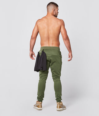 Born Tough Momentum Fitted Signature Athletic Jogger Pants For Men Military Green