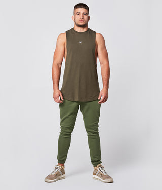 Born Tough Momentum Fitted Signature Bodybuilding Jogger Pants For Men Military Green