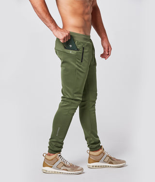 Born Tough Momentum Fitted Signature Athletic Jogger Pants For Men Military Green