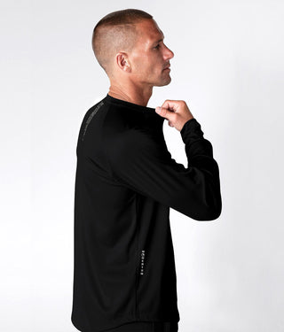Born Tough Momentum Reflective printing Long Sleeve T-Shirt For Men Black