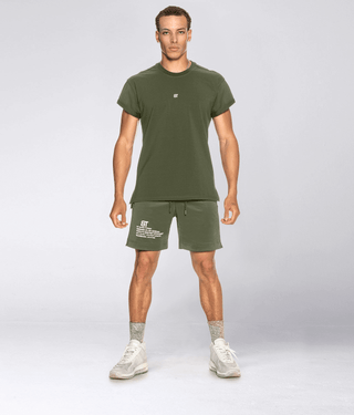 Born Tough Momentum Side-Split Leg Design Men's 9" Shorts Military Green