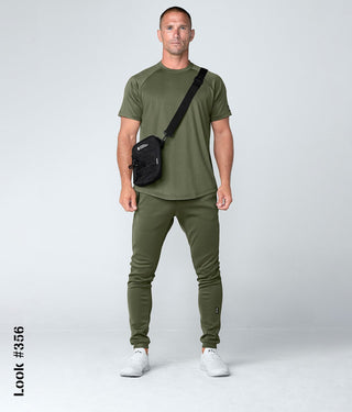 Born Tough Momentum Flat-lock seams Short Sleeve T-Shirt For Men Military Green