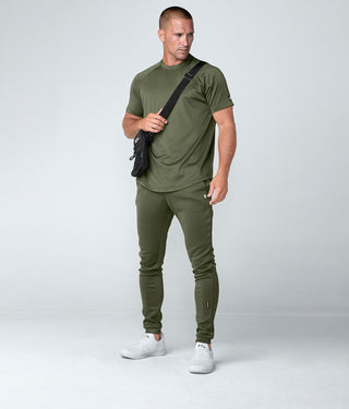 Born Tough Momentum 4-way Stretch Short Sleeve T-Shirt For Men Military Green