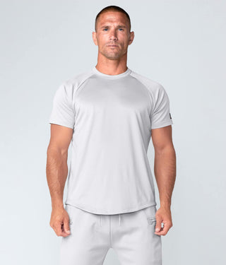 Born Tough Momentum Supersoft Double Cotton Blend Fabric Short Sleeve T-Shirt For Men Steel Gray