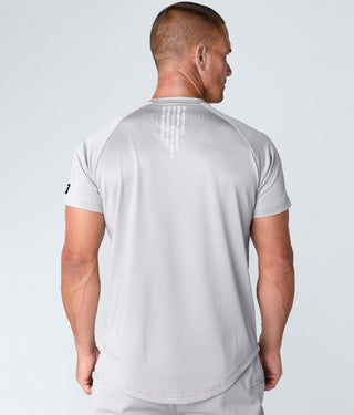 Born Tough Momentum Reflective printing Short Sleeve T-Shirt For Men Steel Gray