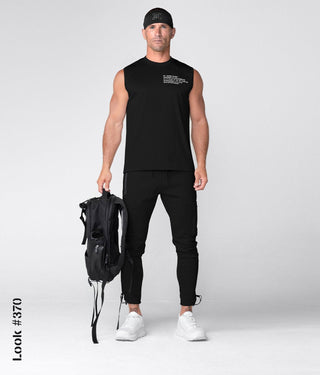 Born Tough Momentum Visible Design Sleeveless T-Shirt For Men Black