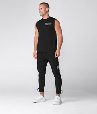 Born Tough Momentum Flat-lock Seams Sleeveless T-Shirt For Men Black