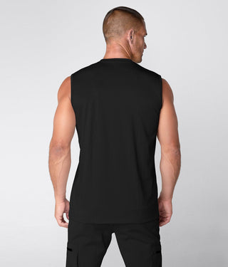 Born Tough Momentum Extended Back-Hem Sleeveless T-Shirt For Men Black
