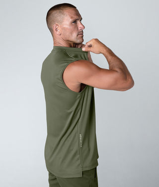 Born Tough Momentum 4-way Stretch Sleeveless T-Shirt For Men Military Green