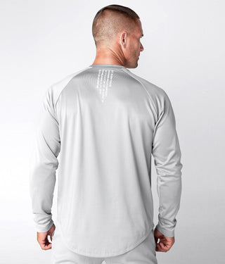 Born Tough Momentum Extended Back-Hem Long Sleeve T-Shirt For Men Steel Gray