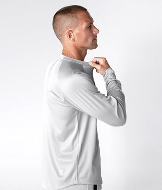 Born Tough Momentum Reflective printing Long Sleeve T-Shirt For Men Steel Gray