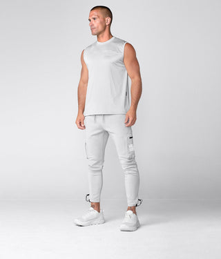 Born Tough Momentum Flat-lock Seams Sleeveless T-Shirt For Men Steel Gray