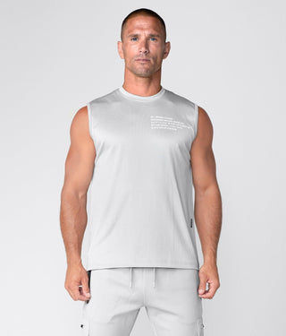 Born Tough Momentum Double Cotton Blend Sleeveless T-Shirt For Men Steel Gray