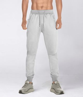 Born Tough Momentum High-Quality Zipper Jogger Pants For Men Grey