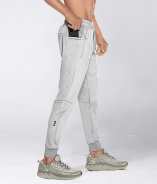 Born Tough Momentum Ergonomically Designed Zipper Jogger Pants For Men Grey