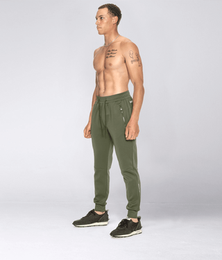 Born Tough Momentum Zippered Pockets Jogger Pants For Men Military Green