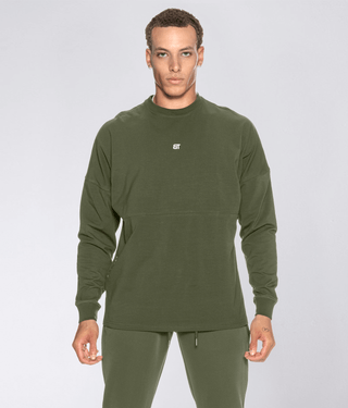 Born Tough Long Sleeve Light Weight Over Size Shirt For Men Military Green