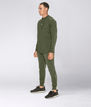 Born Tough Long Sleeve Preshrunk Over Size Shirt For Men Military Green