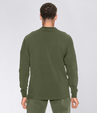 Born Tough Long Sleeve Breathable Over Size Shirt For Men Military Green