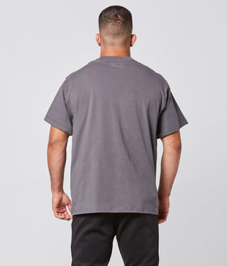 550. Viscose Short Sleeve Over Size Shirt Grey