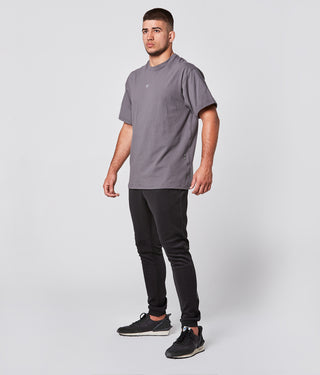 Born Tough Short Sleeve Bodybuilding Oversized Shirt For Men Grey