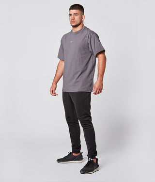 Born Tough Short Sleeve Athletic Oversized Shirt For Men Grey