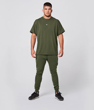 Born Tough Short Sleeve Athletic Oversized Shirt For Men Military Green