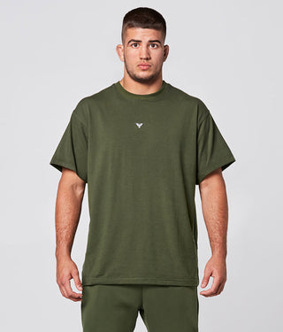 Born Tough Short Sleeve Athletic Oversized Shirt For Men Military Green