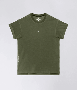 Born Tough Short Sleeve Breathable Back Roll T-Shirt For Men Military Green