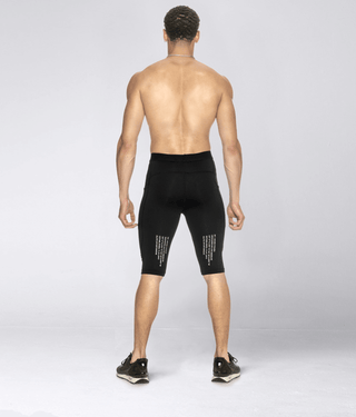 Born Tough Men's Visible Graphic Compression Shorts Black