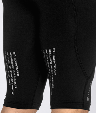 Born Tough Men's Increased Blood Flow Compression Shorts Black