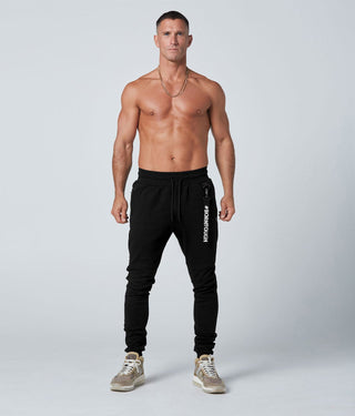 Born Tough Slim Fit Athletic Plain Jogger Pants For Men Black