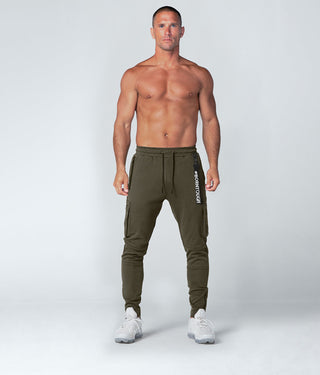 2100. Slim Fit Cargo Jogger Pants For Men Military Green