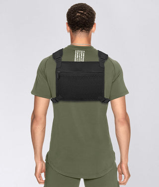 Born Tough Utility External Side Pockets Training Chest Rig Bag Black