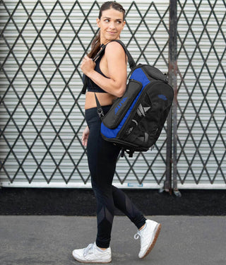 Convertible Blue Boxing Gear Gym Bag & Backpack