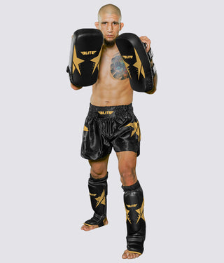 Adults' Black/Gold Muay Thai Kick Pad