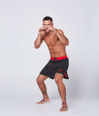 Men's Black Jack Red Brazilian Jiu Jitsu BJJ No Gi Shorts
