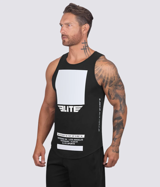 Elite Sports Logo Black Training Tank Top for Men