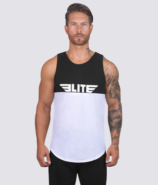 Men's Elite Sports Logo  Black/White Training Tank Top